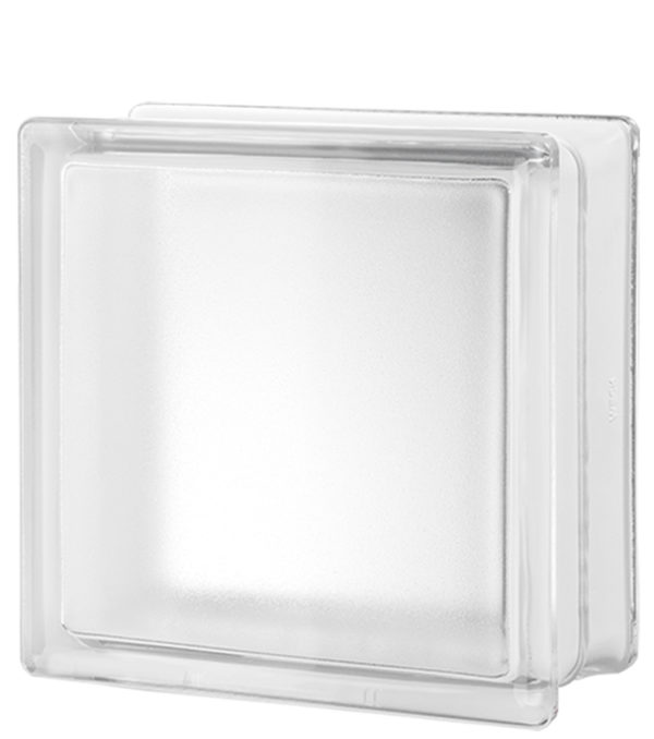 Seves Arctic mist pattern glass block close-up