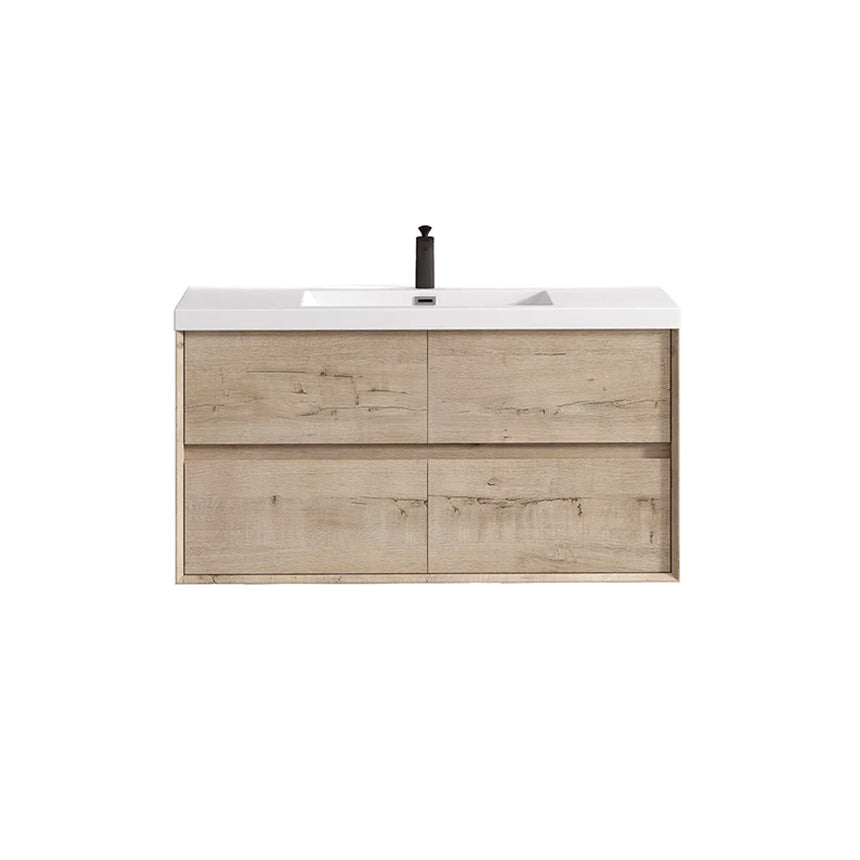48 inch Sottile floating vanity in natural oak