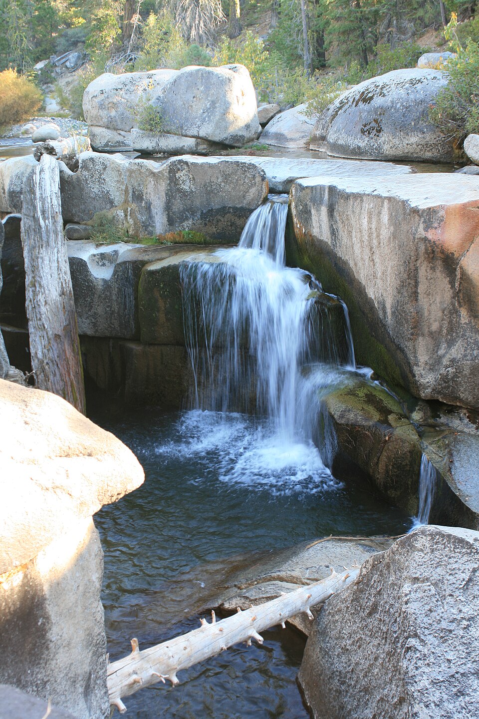 Small waterfall on Clark Fork in Stanislaus National Forest