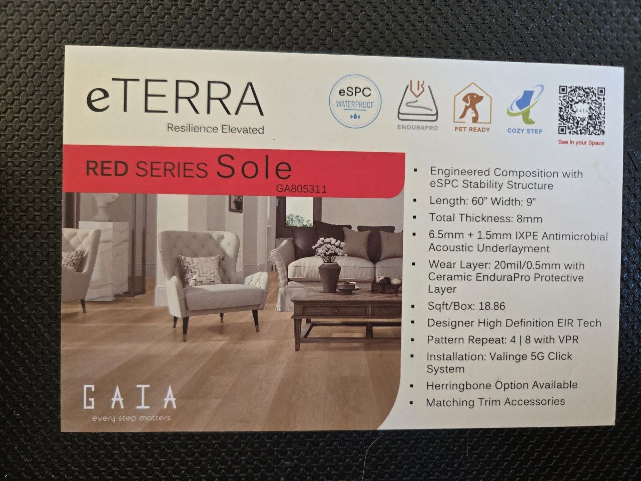 Gaia eTerra Red Series Sole LVP product card