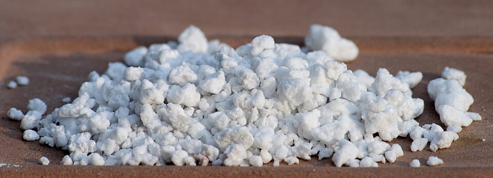 Bag of horticultural perlite