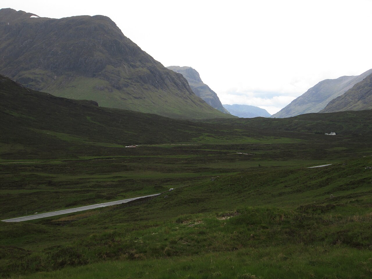 The Glencoe valley in the Scottish Highlands
